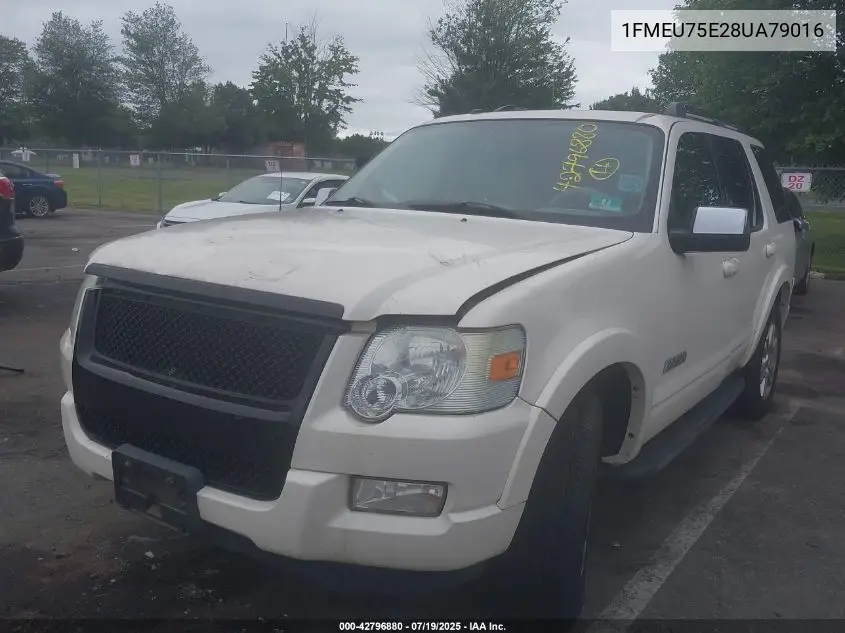 2008 Ford Explorer Limited VIN: 1FMEU75E28UA79016 Lot: 42796880