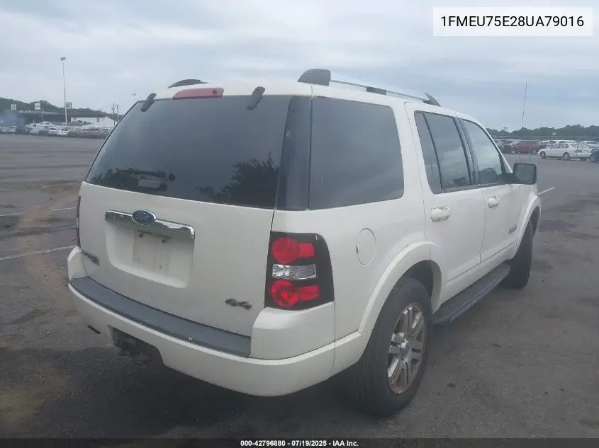2008 Ford Explorer Limited VIN: 1FMEU75E28UA79016 Lot: 42796880