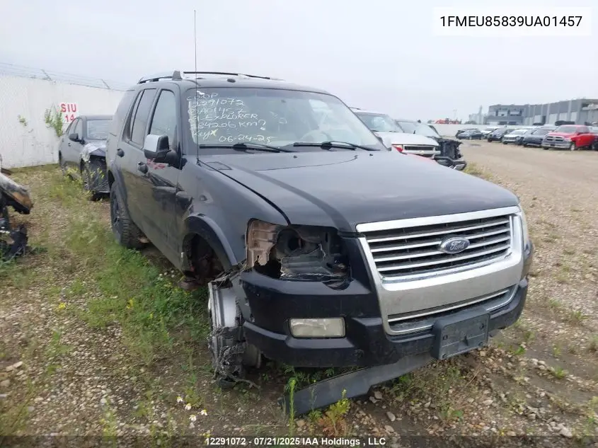 2009 Ford Explorer Limited VIN: 1FMEU85839UA01457 Lot: 12291072