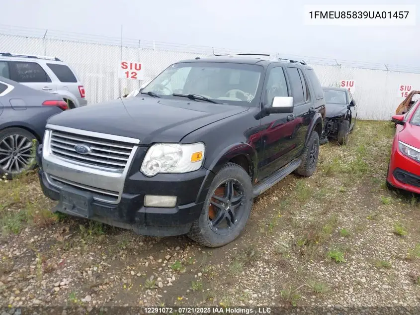 2009 Ford Explorer Limited VIN: 1FMEU85839UA01457 Lot: 12291072