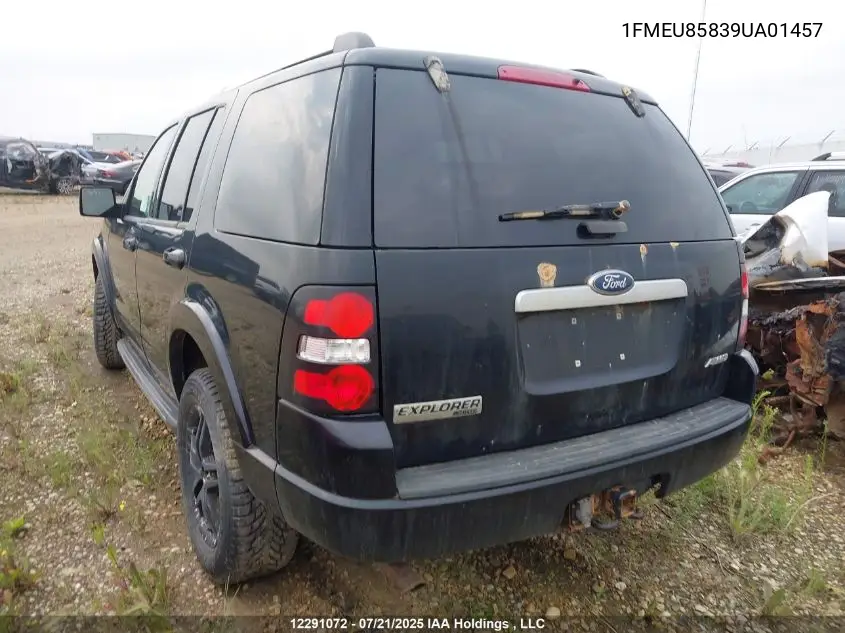 2009 Ford Explorer Limited VIN: 1FMEU85839UA01457 Lot: 12291072