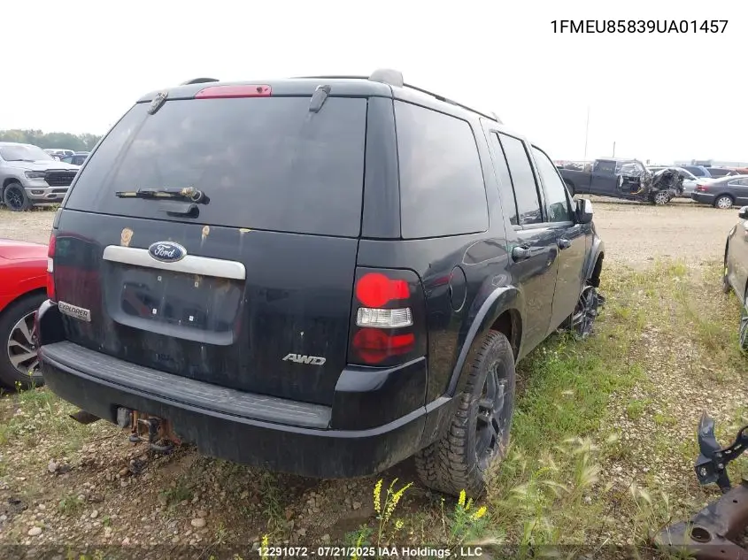 2009 Ford Explorer Limited VIN: 1FMEU85839UA01457 Lot: 12291072