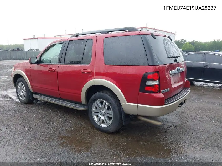 2009 Ford Explorer Eddie Bauer VIN: 1FMEU74E19UA28237 Lot: 42613599
