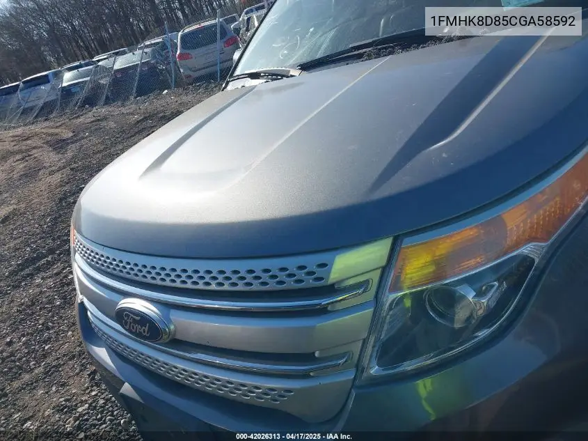 2012 Ford Explorer Xlt VIN: 1FMHK8D85CGA58592 Lot: 42026313