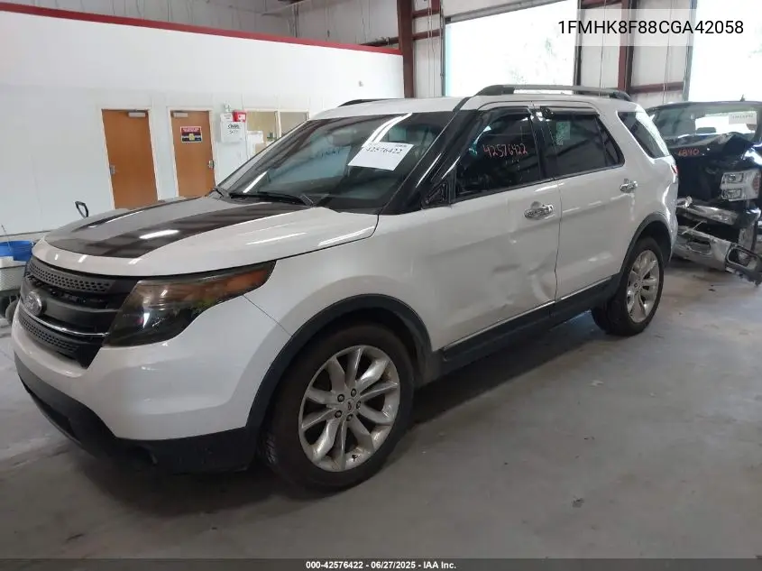 2012 Ford Explorer Limited VIN: 1FMHK8F88CGA42058 Lot: 42576422