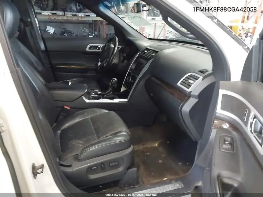 2012 Ford Explorer Limited VIN: 1FMHK8F88CGA42058 Lot: 42576422