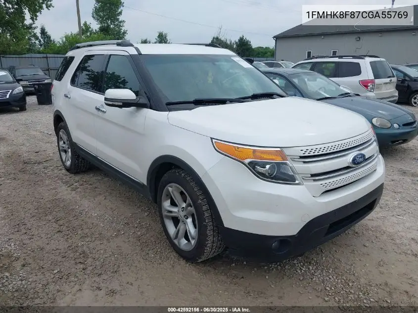2012 Ford Explorer Limited VIN: 1FMHK8F87CGA55769 Lot: 42592156