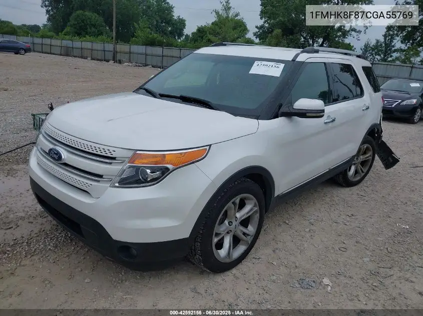 2012 Ford Explorer Limited VIN: 1FMHK8F87CGA55769 Lot: 42592156
