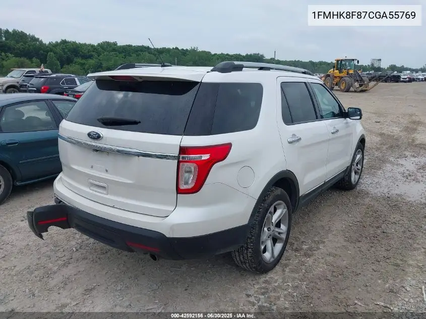 2012 Ford Explorer Limited VIN: 1FMHK8F87CGA55769 Lot: 42592156