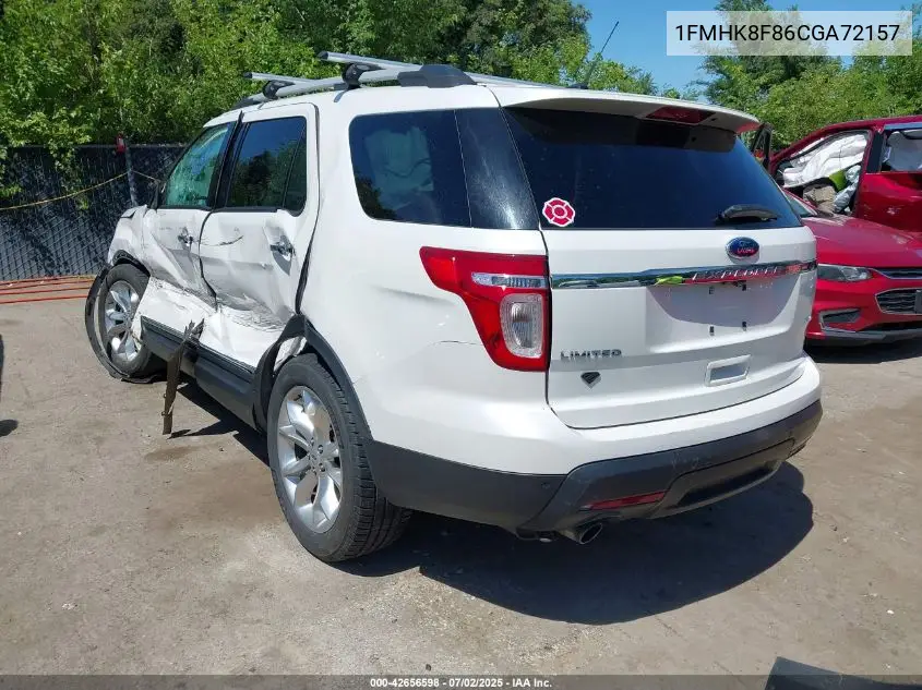 2012 Ford Explorer Limited VIN: 1FMHK8F86CGA72157 Lot: 42656598