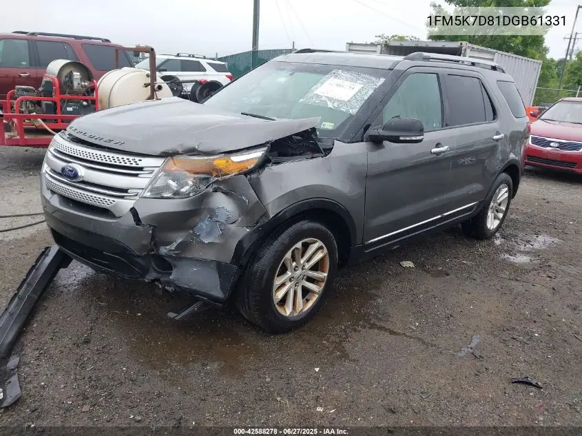 2013 Ford Explorer Xlt VIN: 1FM5K7D81DGB61331 Lot: 42588278
