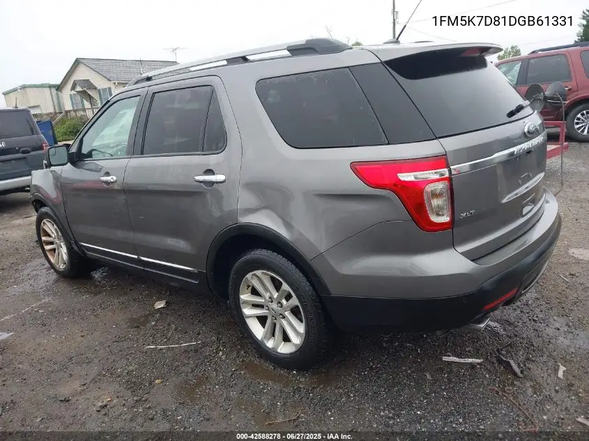 2013 Ford Explorer Xlt VIN: 1FM5K7D81DGB61331 Lot: 42588278
