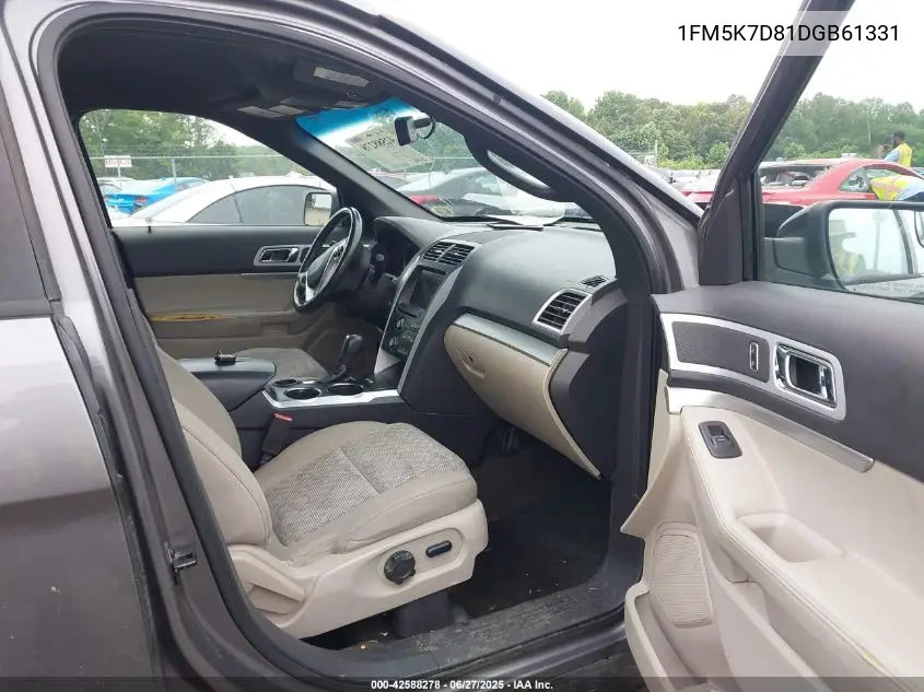 2013 Ford Explorer Xlt VIN: 1FM5K7D81DGB61331 Lot: 42588278