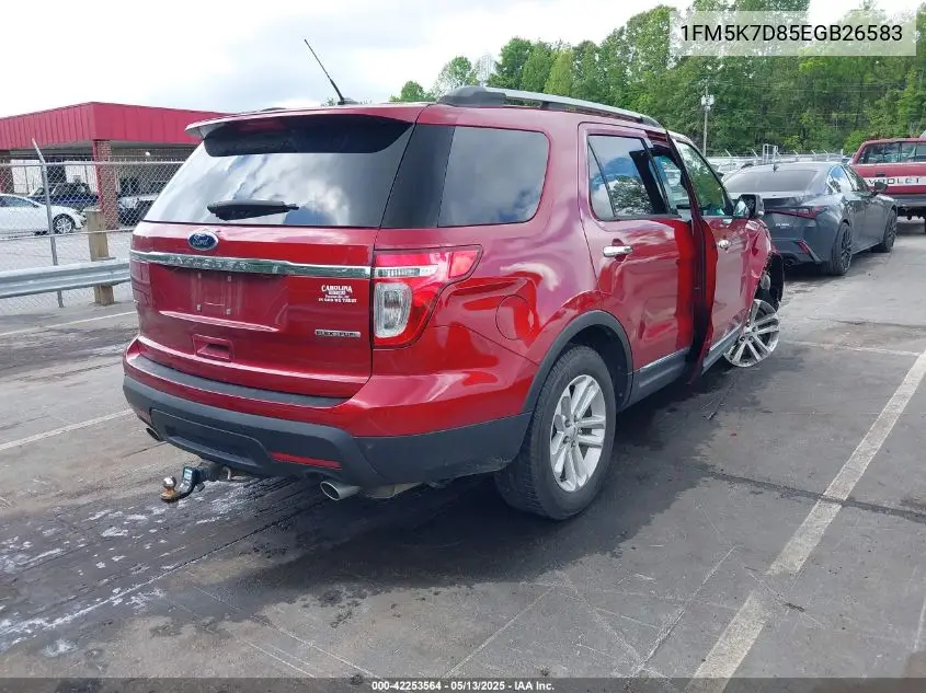 2014 Ford Explorer Xlt VIN: 1FM5K7D85EGB26583 Lot: 42253564
