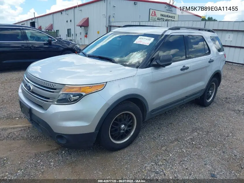2014 Ford Explorer VIN: 1FM5K7B89EGA11455 Lot: 42577120