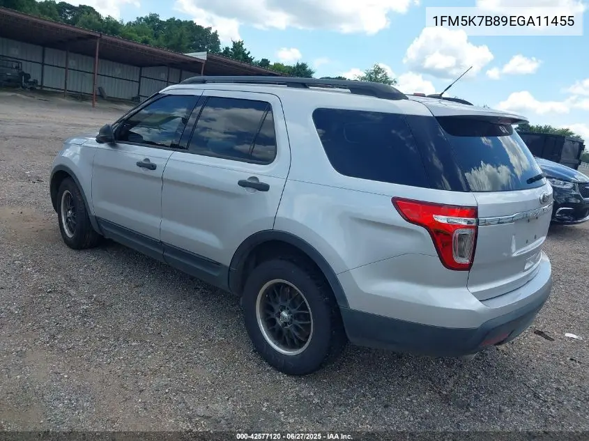 2014 Ford Explorer VIN: 1FM5K7B89EGA11455 Lot: 42577120