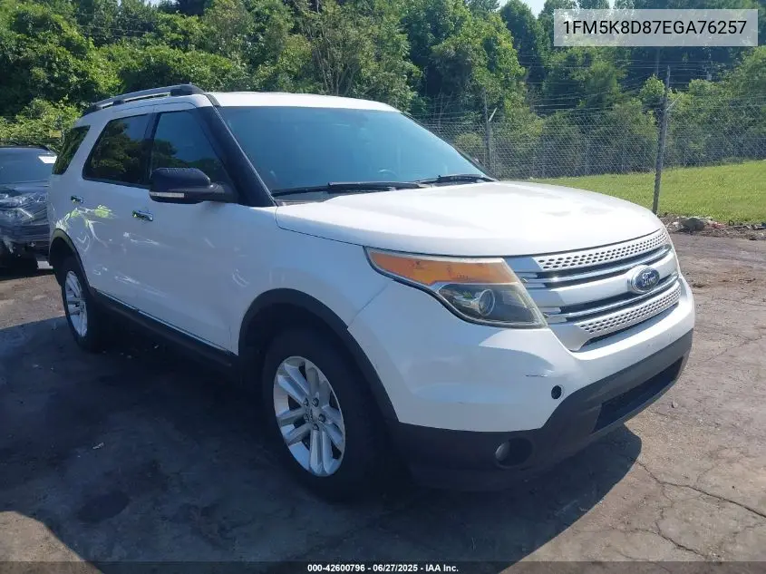 2014 Ford Explorer Xlt VIN: 1FM5K8D87EGA76257 Lot: 42600796