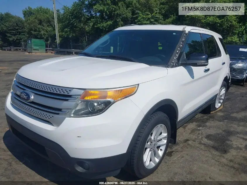 2014 Ford Explorer Xlt VIN: 1FM5K8D87EGA76257 Lot: 42600796