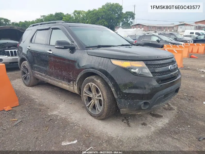 2014 Ford Explorer Sport VIN: 1FM5K8GT6EGC43577 Lot: 42607478