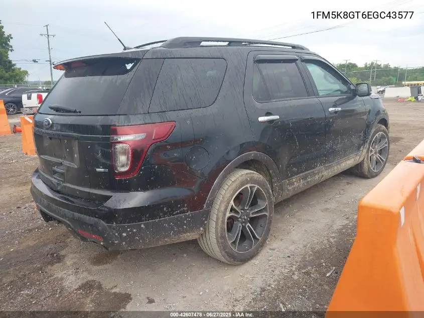2014 Ford Explorer Sport VIN: 1FM5K8GT6EGC43577 Lot: 42607478