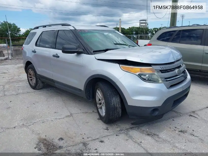 2015 Ford Explorer VIN: 1FM5K7B88FGB64958 Lot: 42263069