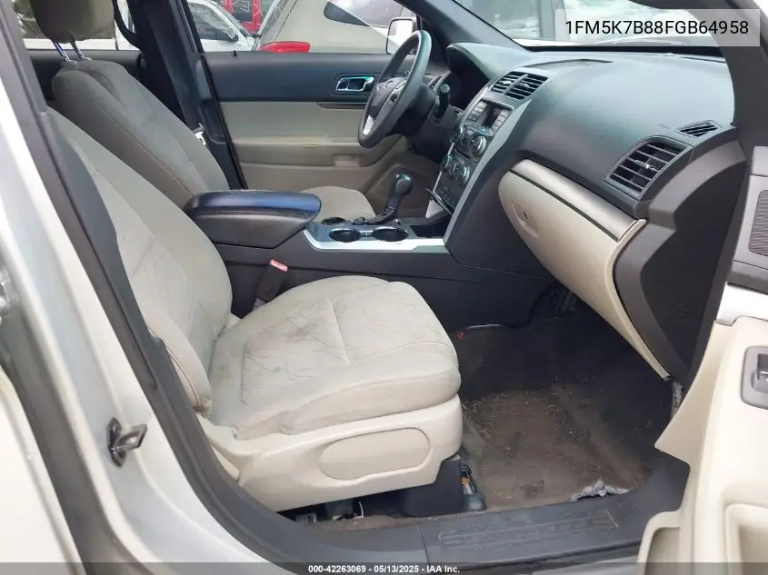 2015 Ford Explorer VIN: 1FM5K7B88FGB64958 Lot: 42263069