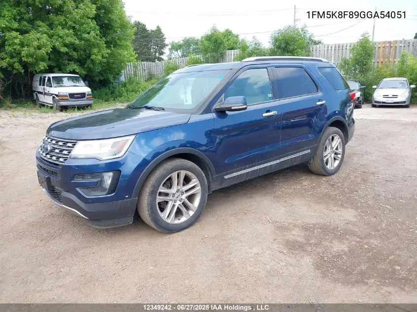 2016 Ford Explorer Limited VIN: 1FM5K8F89GGA54051 Lot: 12349242