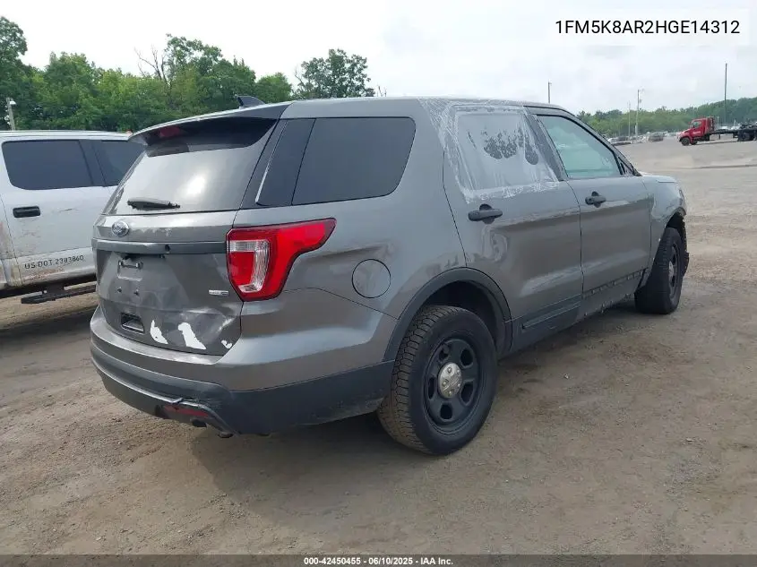 2017 Ford Police Interceptor VIN: 1FM5K8AR2HGE14312 Lot: 42450455