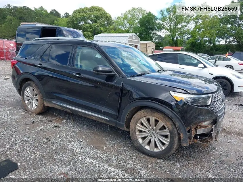 2020 Ford Explorer Limited VIN: 1FMSK7FH5LGB26659 Lot: 42258638