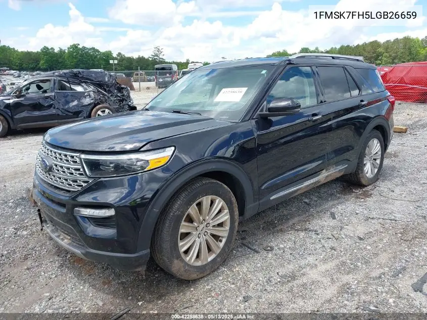 2020 Ford Explorer Limited VIN: 1FMSK7FH5LGB26659 Lot: 42258638