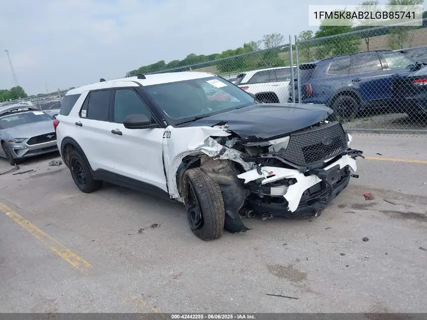 2020 Ford Police Interceptor VIN: 1FM5K8AB2LGB85741 Lot: 42442255