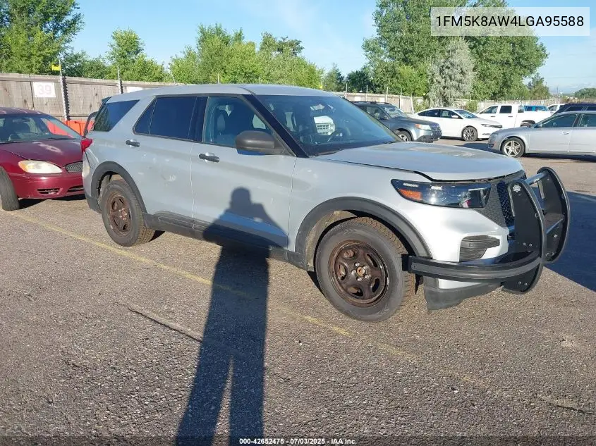 2020 Ford Explorer Police Interceptor VIN: 1FM5K8AW4LGA95588 Lot: 42652475