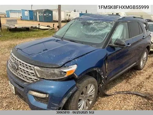 2021 Ford Explorer Limited VIN: 1FMSK8FHXMGB55999 Lot: 30065810