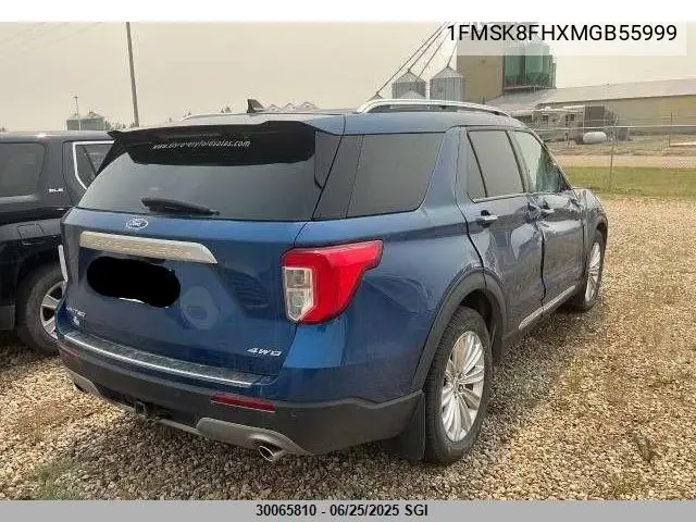 2021 Ford Explorer Limited VIN: 1FMSK8FHXMGB55999 Lot: 30065810