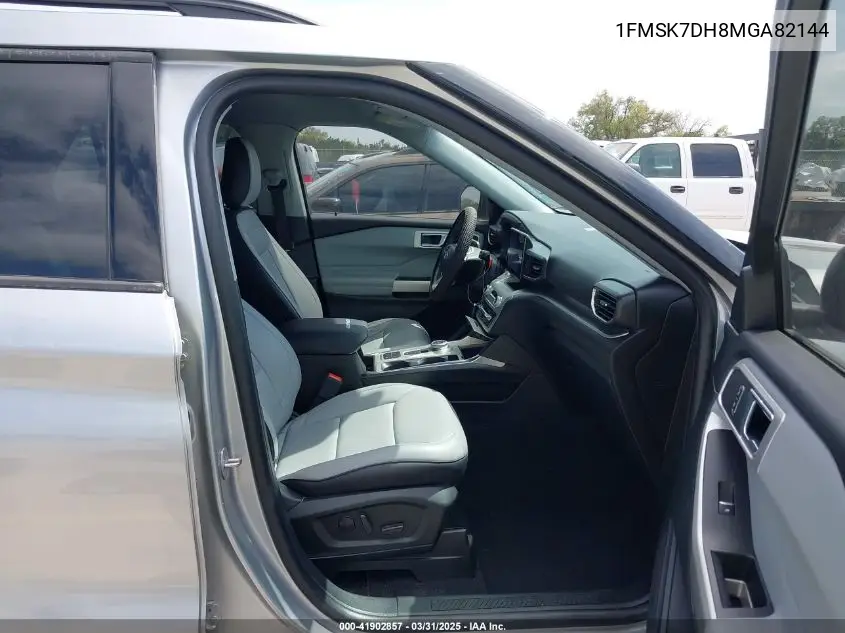 2021 Ford Explorer Xlt VIN: 1FMSK7DH8MGA82144 Lot: 41902857