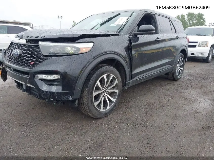 2021 Ford Explorer St VIN: 1FM5K8GC9MGB62409 Lot: 42232020