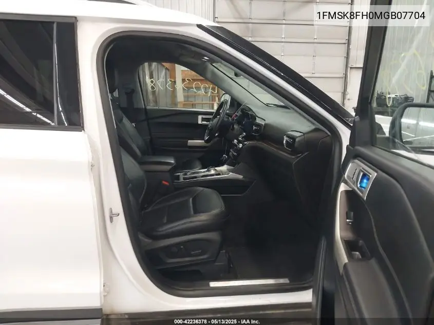 2021 Ford Explorer Limited VIN: 1FMSK8FH0MGB07704 Lot: 42236378