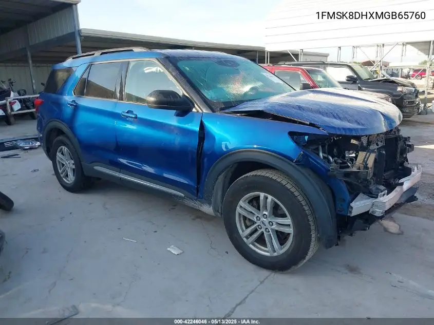 2021 Ford Explorer Xlt VIN: 1FMSK8DHXMGB65760 Lot: 42246046