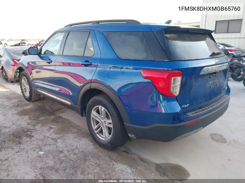 2021 Ford Explorer Xlt VIN: 1FMSK8DHXMGB65760 Lot: 42246046