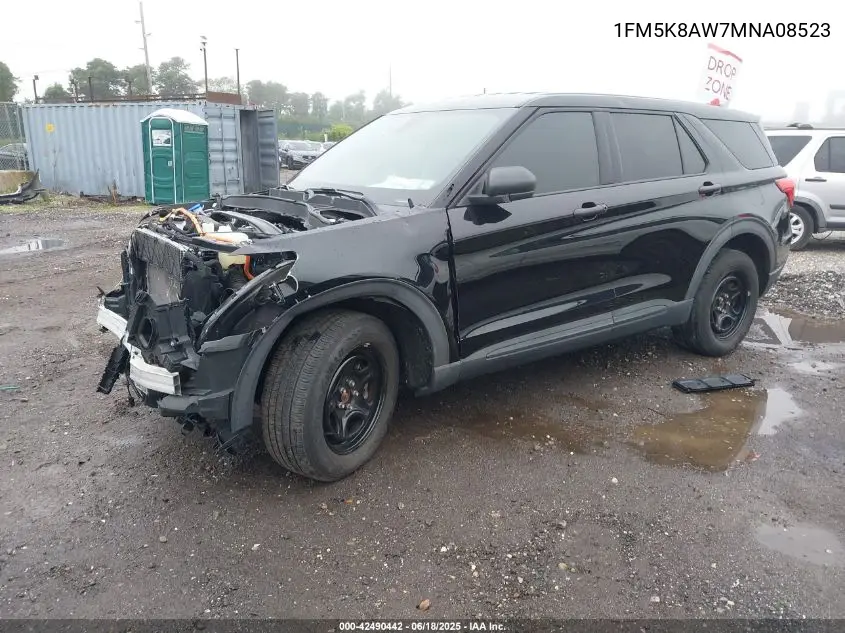 2021 Ford Police Interceptor VIN: 1FM5K8AW7MNA08523 Lot: 42490442