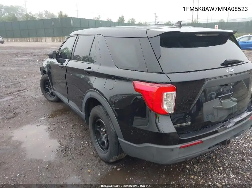 2021 Ford Police Interceptor VIN: 1FM5K8AW7MNA08523 Lot: 42490442