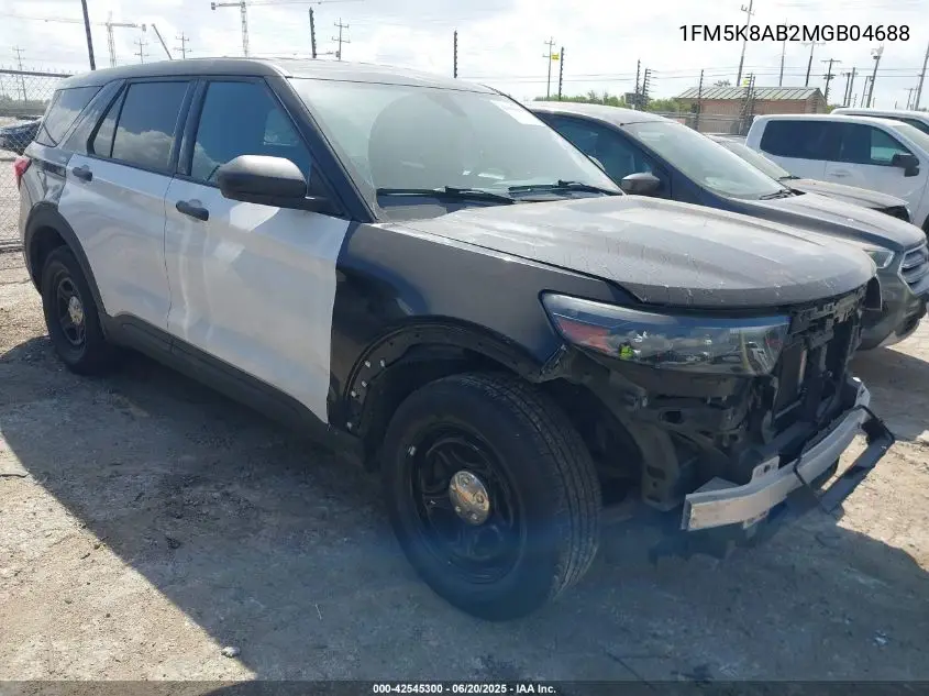 2021 Ford Police Interceptor VIN: 1FM5K8AB2MGB04688 Lot: 42545300