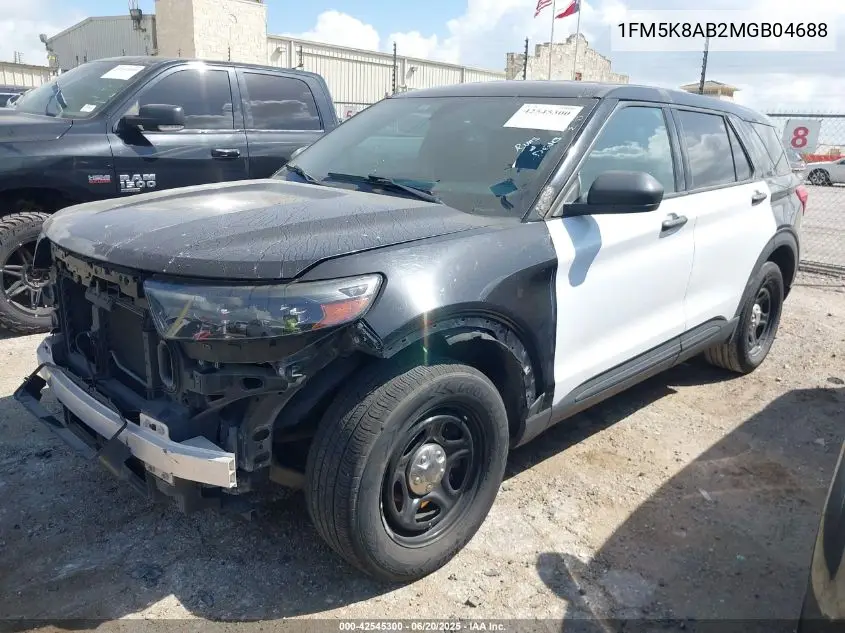 2021 Ford Police Interceptor VIN: 1FM5K8AB2MGB04688 Lot: 42545300