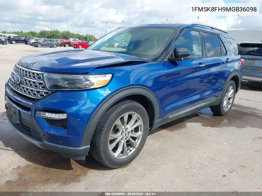 2021 Ford Explorer Limited VIN: 1FMSK8FH9MGB36098 Lot: 42569858