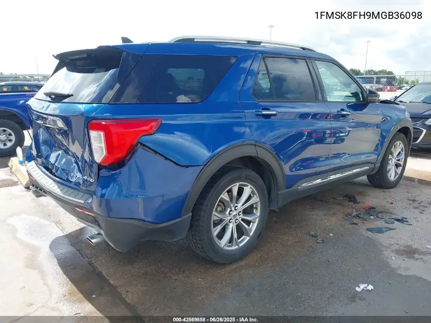 2021 Ford Explorer Limited VIN: 1FMSK8FH9MGB36098 Lot: 42569858