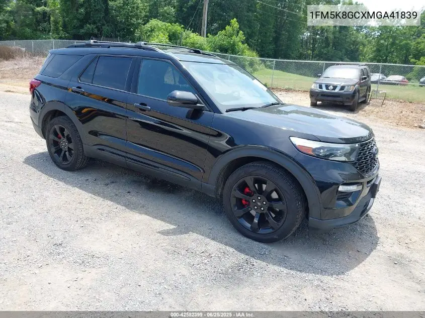 2021 Ford Explorer St VIN: 1FM5K8GCXMGA41839 Lot: 42582399
