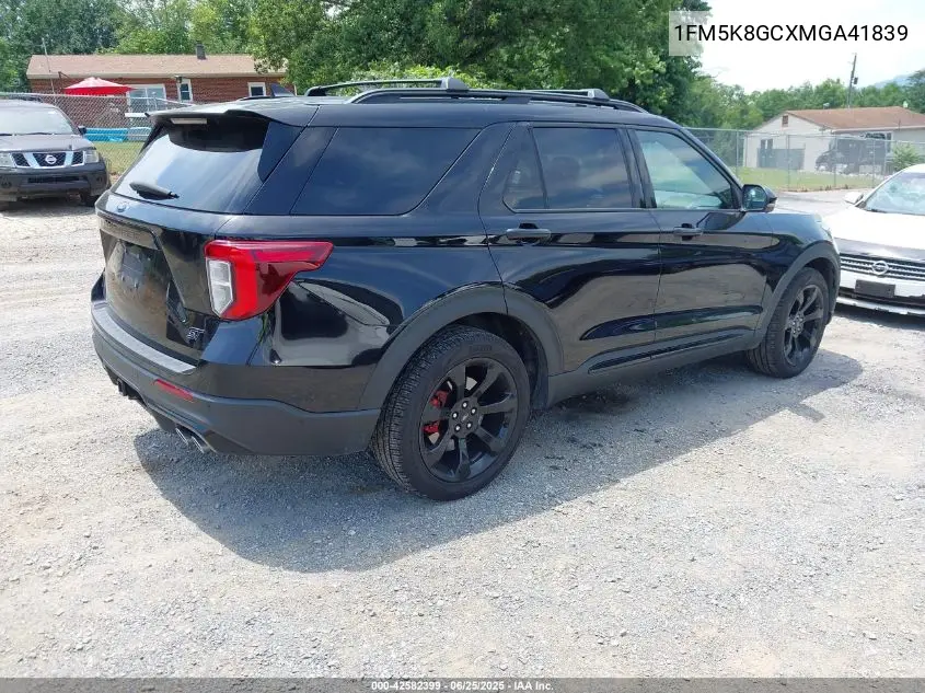 2021 Ford Explorer St VIN: 1FM5K8GCXMGA41839 Lot: 42582399
