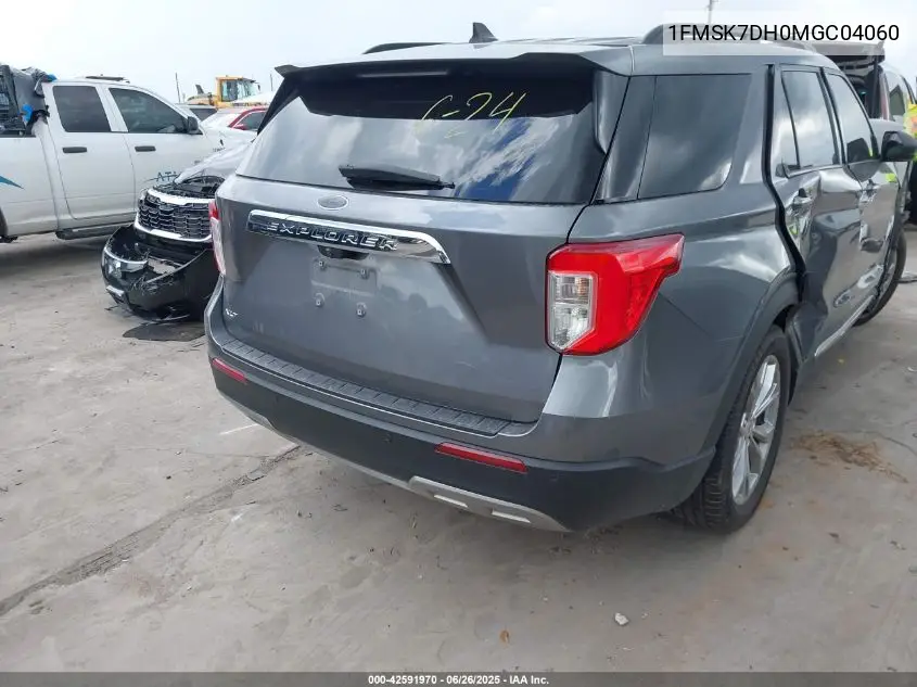 2021 Ford Explorer Xlt VIN: 1FMSK7DH0MGC04060 Lot: 42591970