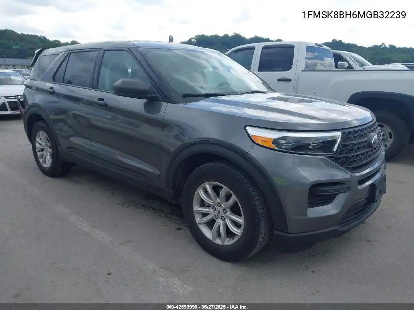 2021 Ford Explorer VIN: 1FMSK8BH6MGB32239 Lot: 42593996