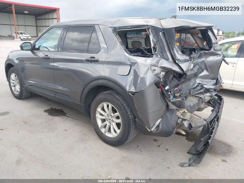 2021 Ford Explorer VIN: 1FMSK8BH6MGB32239 Lot: 42593996